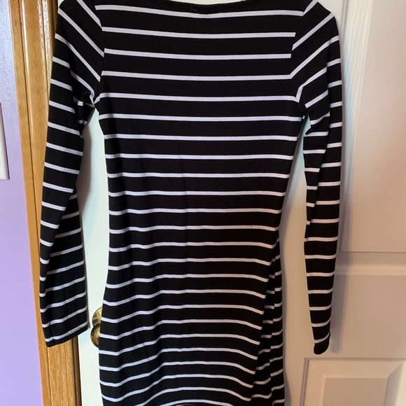 small black and white stripped cocktail dress - Picture 2 of 3